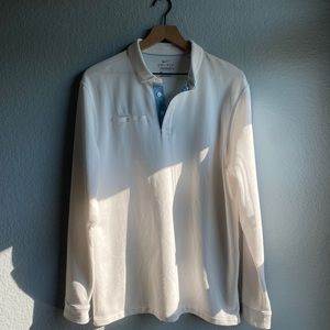 Limited Edition Nike White/Light Blue Collared Pull-Over Medium - Good Condition
